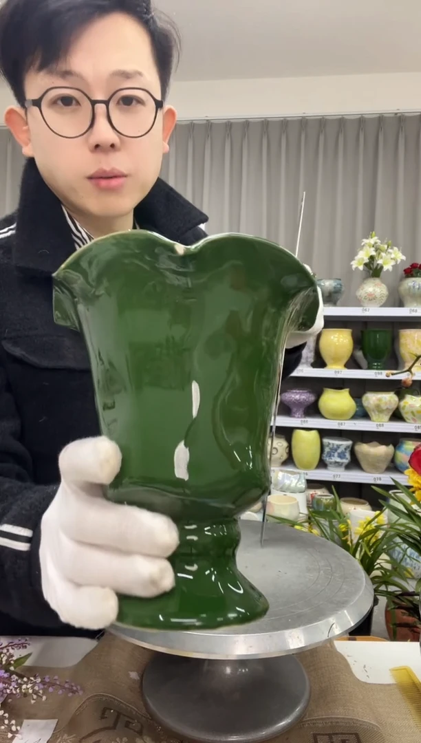 【微瑕  缺釉】【12.17】花盆链接 高：17  口：12