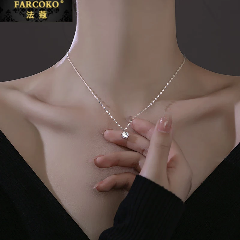 FARCOKO/法蔻 吊坠925银 项链女高级感轻奢小众情人节礼物送女友