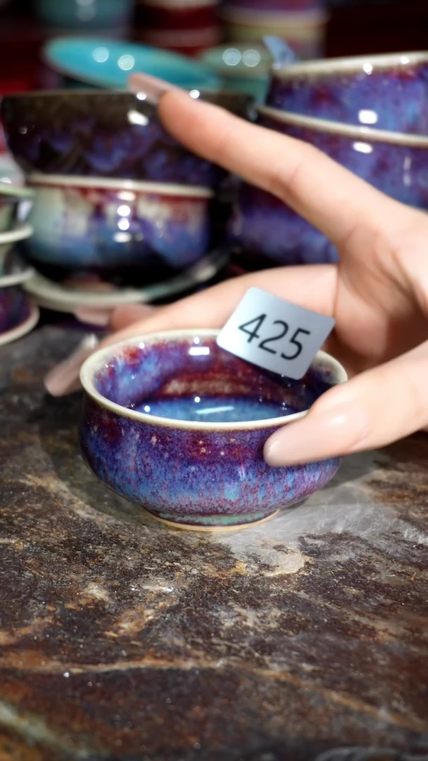 摆件精品窑变钧瓷茶器