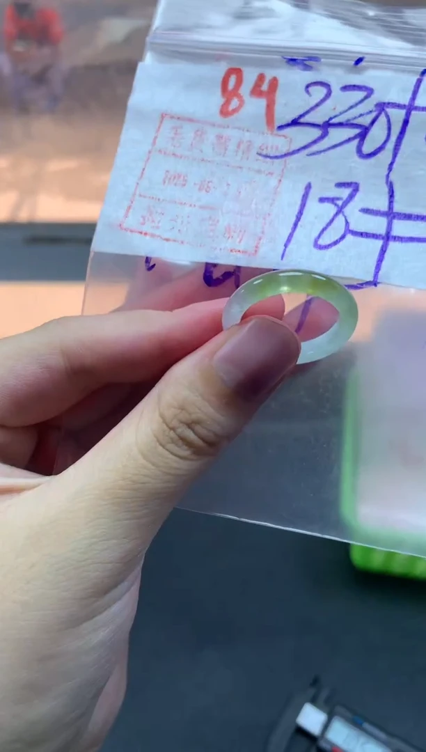 未镶嵌定制翡翠戒圈18#340毛货需精细抛光