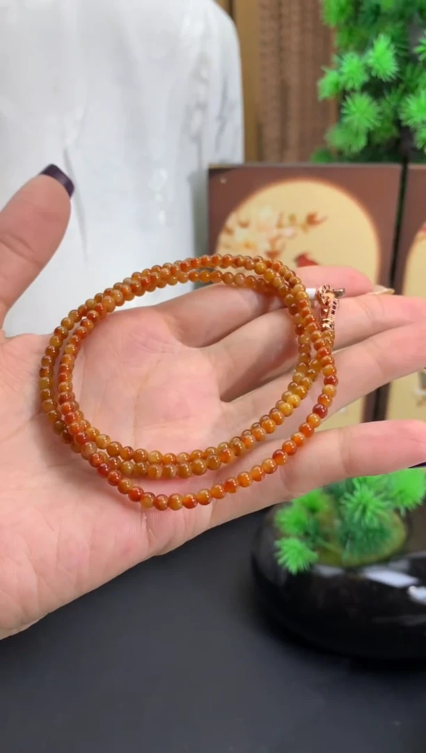 未镶嵌手串翡翠卡3.2-3.5mm