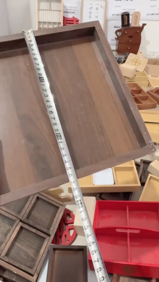 27*27胡桃色正方形托盘微瑕拍下不退不换无售后