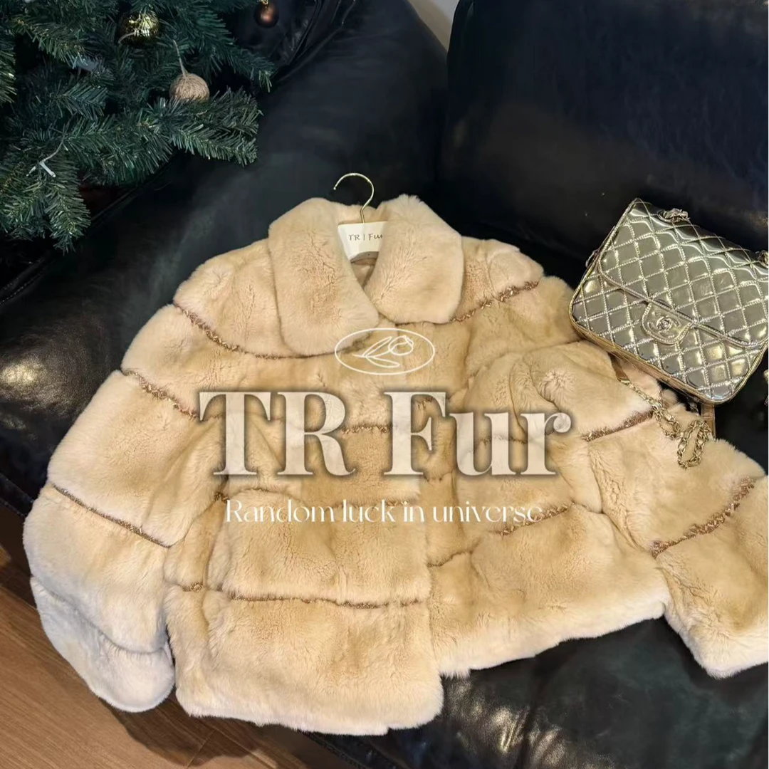 【TR】“灵感缪斯 "獭兔皮草外套冬T55029