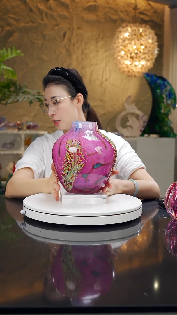 设计款金粉色花瓶52号