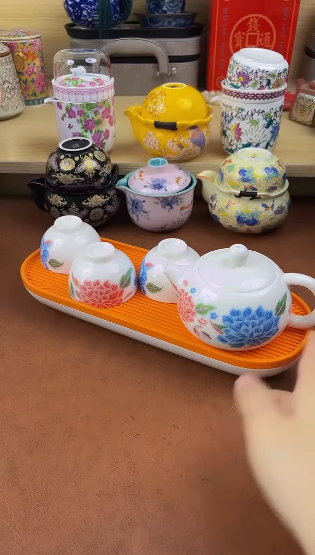 陶陶瓷茶具摆件旅行套组