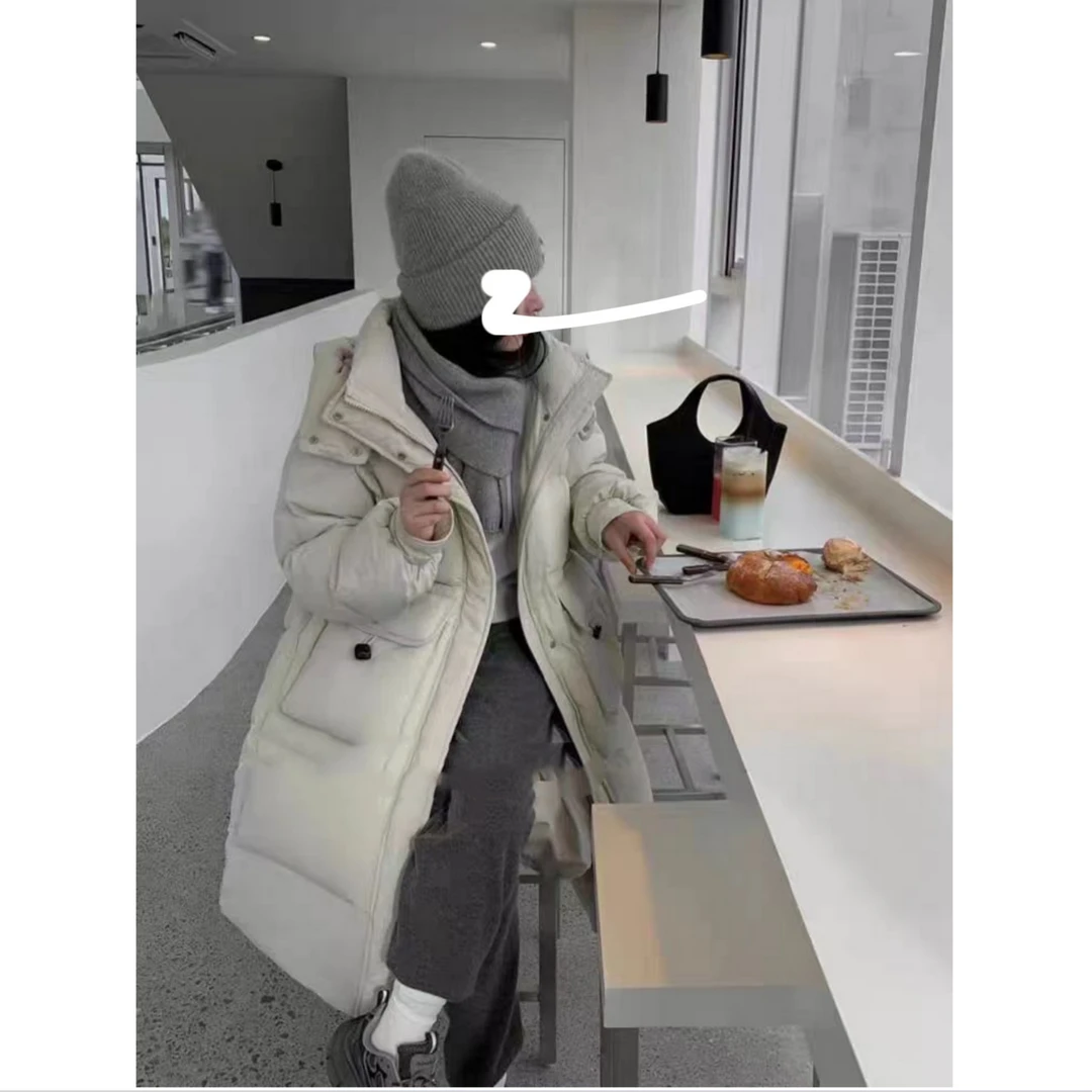 （柚子同款）SQ冬季时尚加厚长款羽绒服