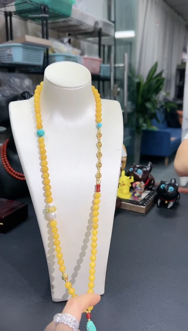 【闪购商品】琥珀颈饰未镶嵌 B4397 多样性发其一