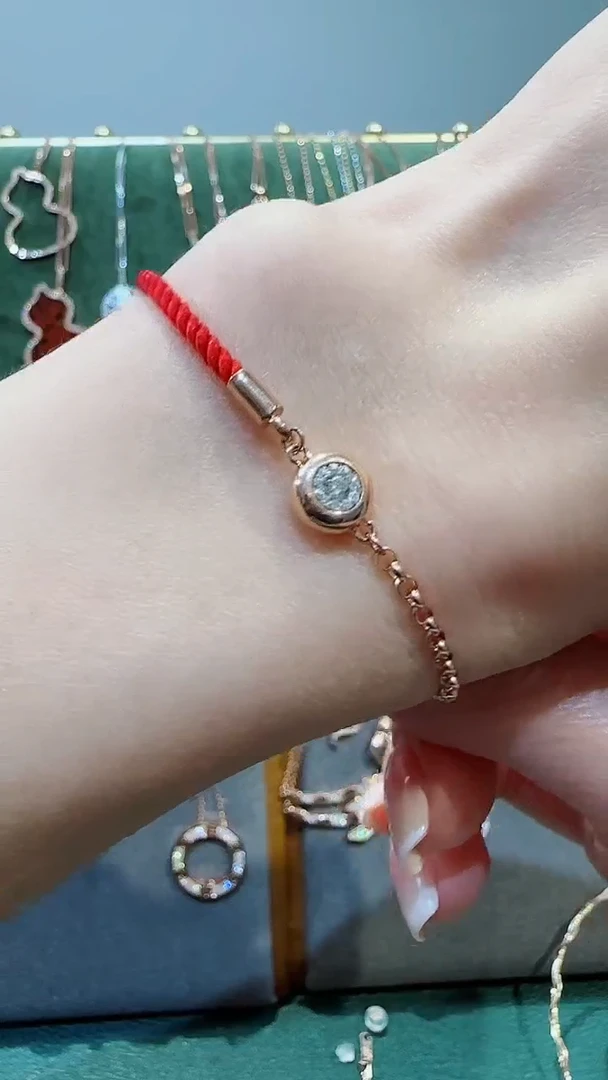 【闪购商品】钻石手链18K金镶嵌18K金钻石泡泡手链