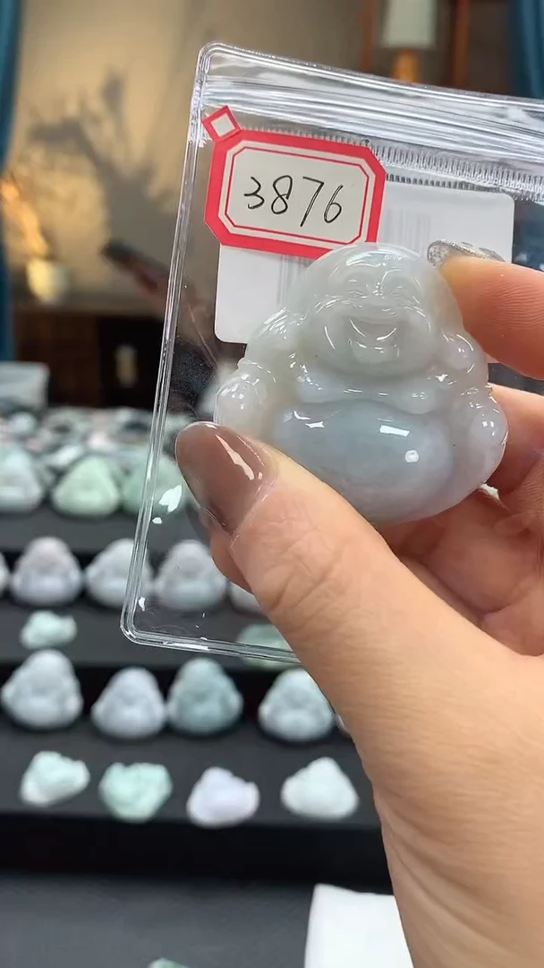 颈饰未镶嵌翡翠佛公3876