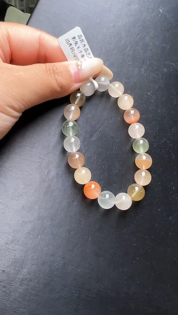 未镶嵌手串水晶彩兔毛手串10mm+ JP55038