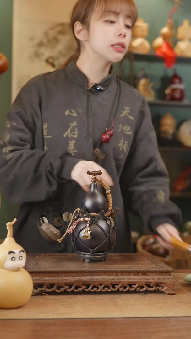 【闪购商品】14号精品天然大漆工艺防渗内胆酒葫芦~