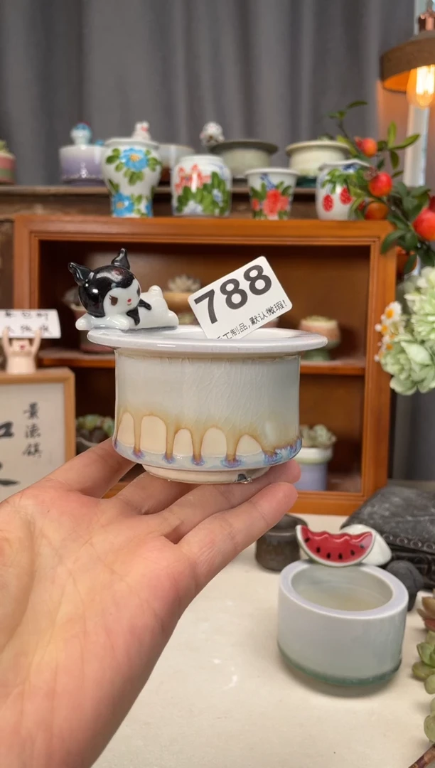 瓷片鸡***树788知木小芳花盆