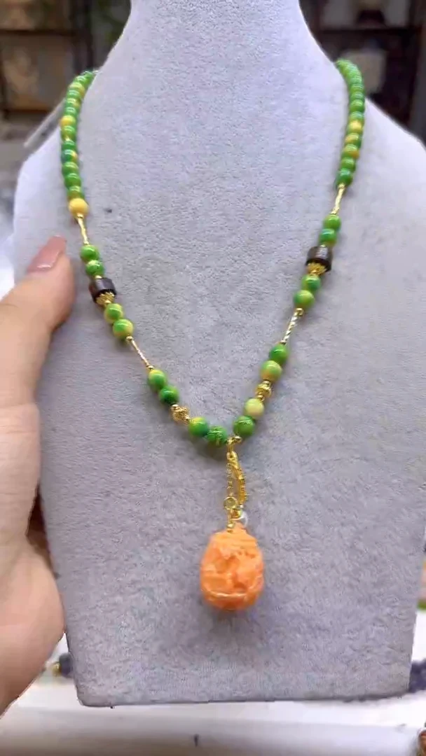 玛瑙/玉髓毛衣链未镶嵌DIY款X720