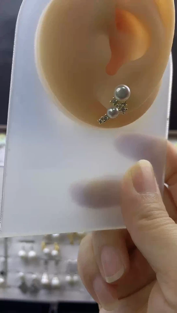 合金耳饰淡水珍珠73