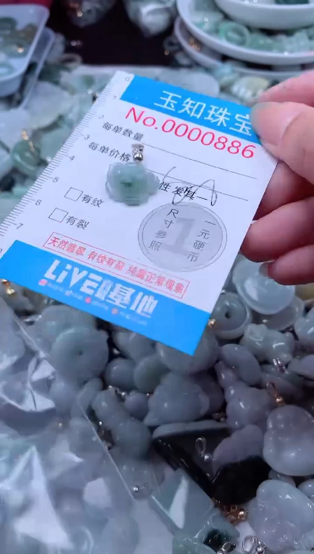 翡翠未镶嵌吊坠(不含链)886