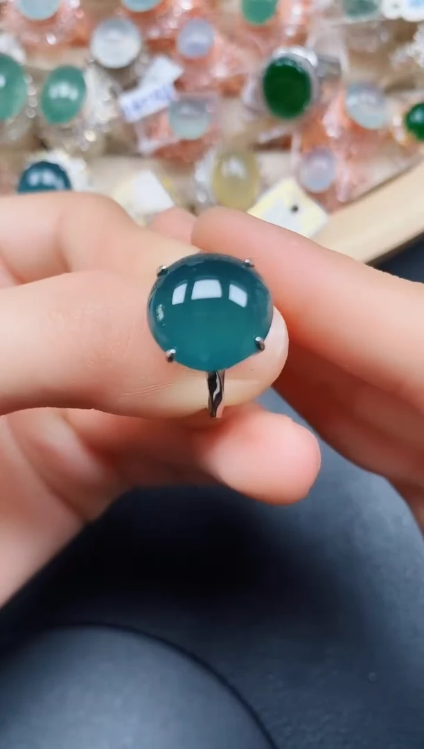 【闪购商品】翡翠戒指银S925镶嵌翡翠
