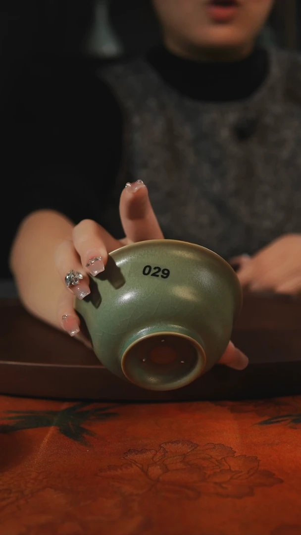 杯子青*柴烧 029汝州原产地原矿仿古老釉