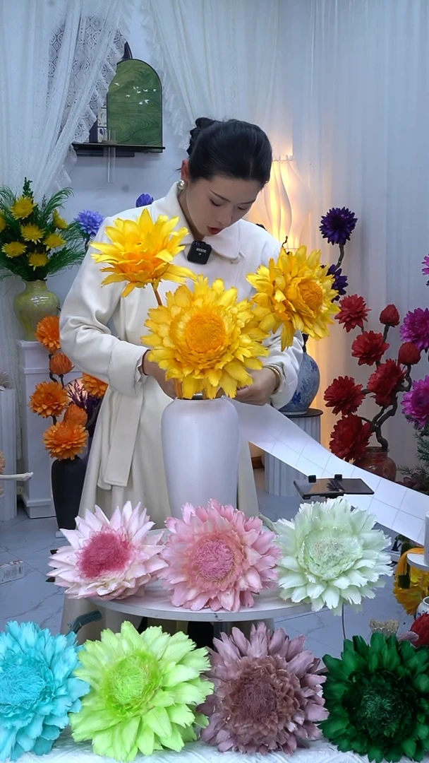 永生洋蓟橙色3头【】8957