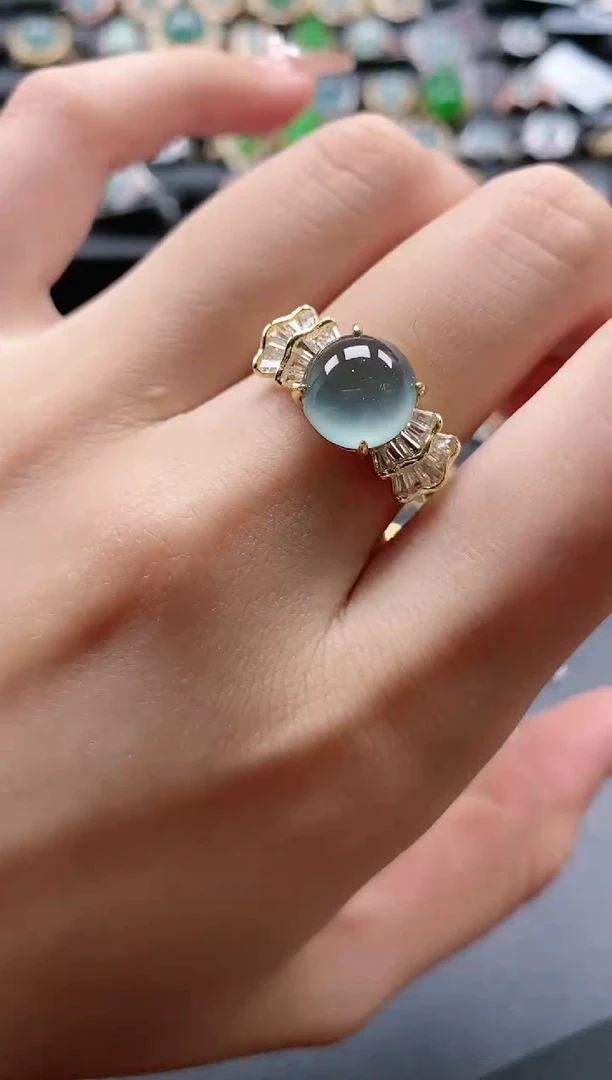 【闪购商品】翡翠戒指银S925镶嵌51511