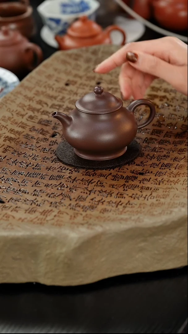 茶壶紫砂用****5老紫泥高潘130cc