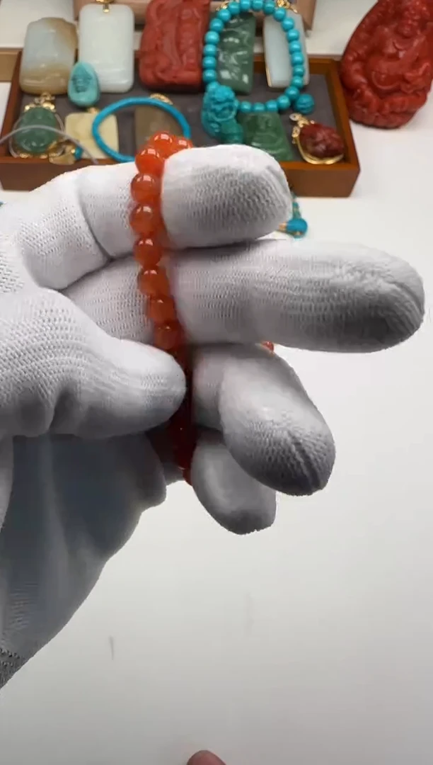 未镶嵌手串手串南红玛瑙释*～手串手串