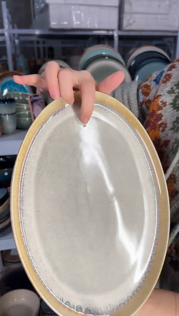 陶瓷外贸尾货瑕疵满20包邮重瑕特价孤品清仓X鱼盘