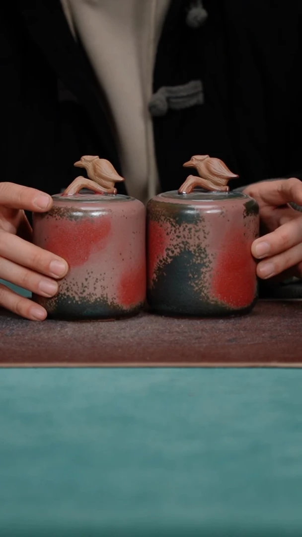 【闪购商品】93-10寒鸦茶仓（窑变随机陈俊才）