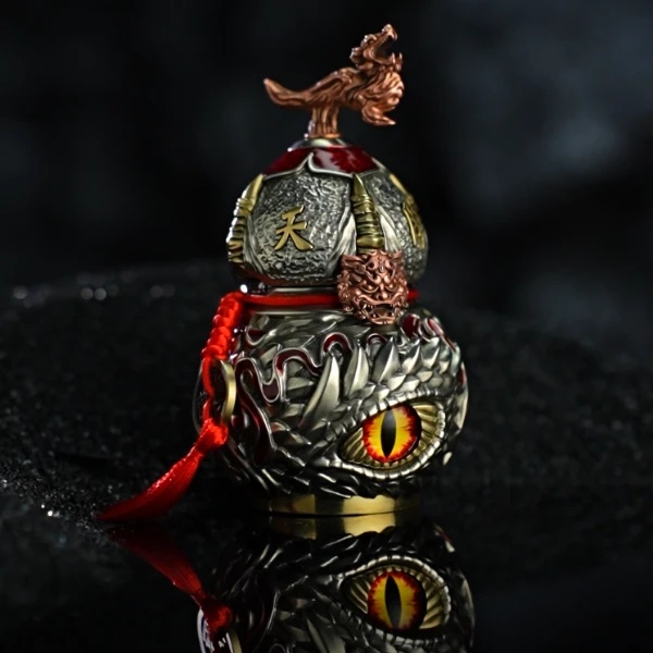 ZIPPO/之宝葫芦神兽夜光珐琅彩银色防风打火机重工送礼物摆件个性