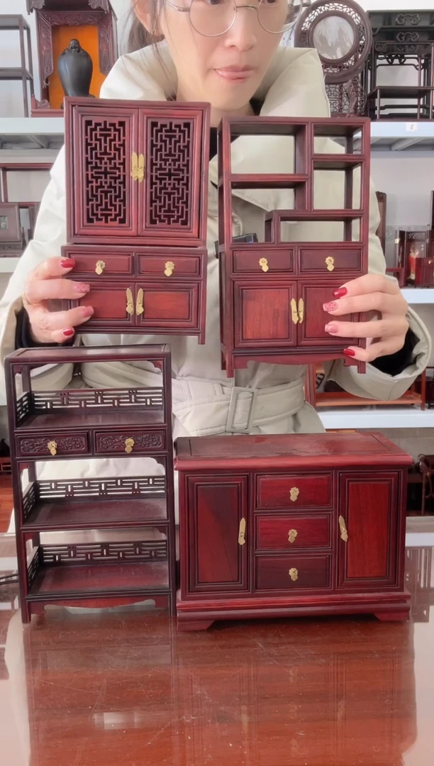 【闪购商品】红酸枝木类小家具4个    420