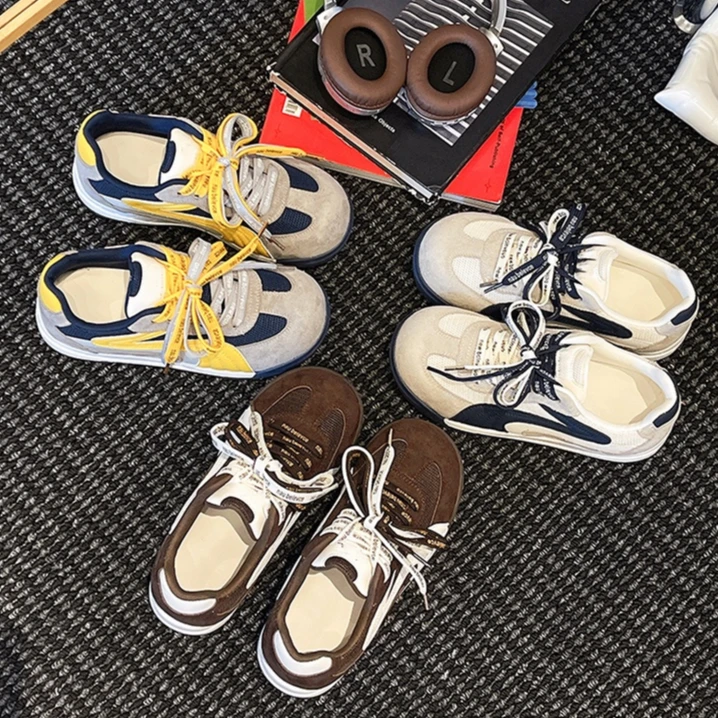 爆款网面阿甘鞋女2025新款春秋夏季厚底休闲德训鞋运动板鞋小白鞋
