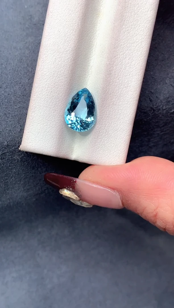 裸石海蓝宝石3.37克拉圣玛利亚
