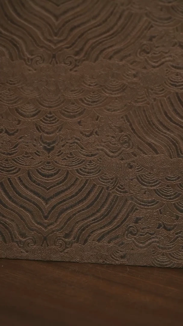 交织海浪纹柞蚕丝茶席