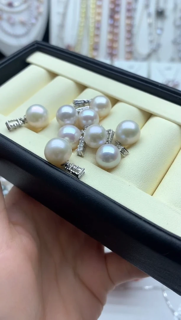 淡水珍珠银S925镶嵌吊坠(不含链)多样性发其一