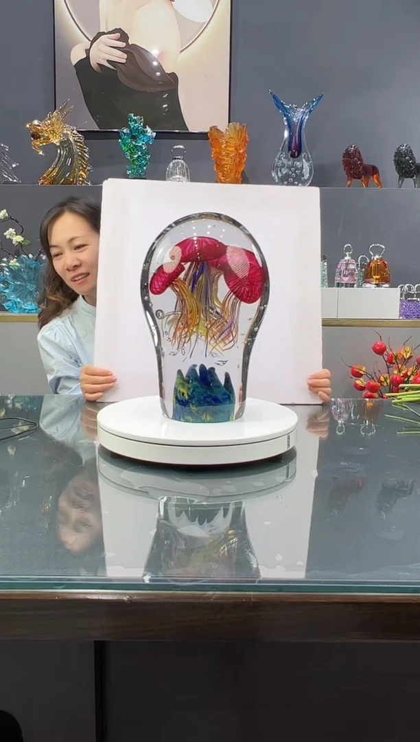 琉璃  水晶琉璃摆件1个