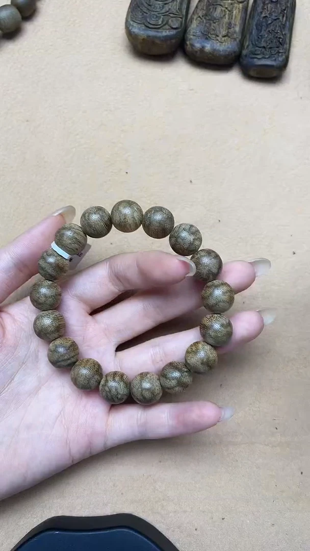 手串沉香菩萨棋1.3虎斑圆珠单圈吊坠多样性发其一