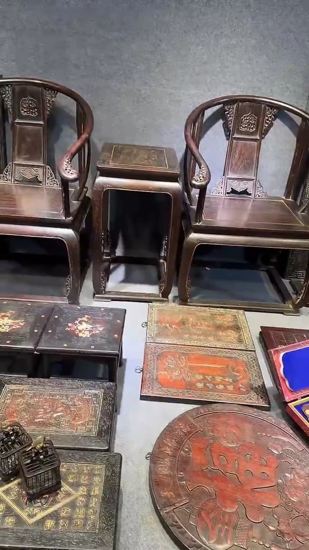 香榧木周**渣紫檀拆件雕刻板以直播间实物为准微瑕老物件