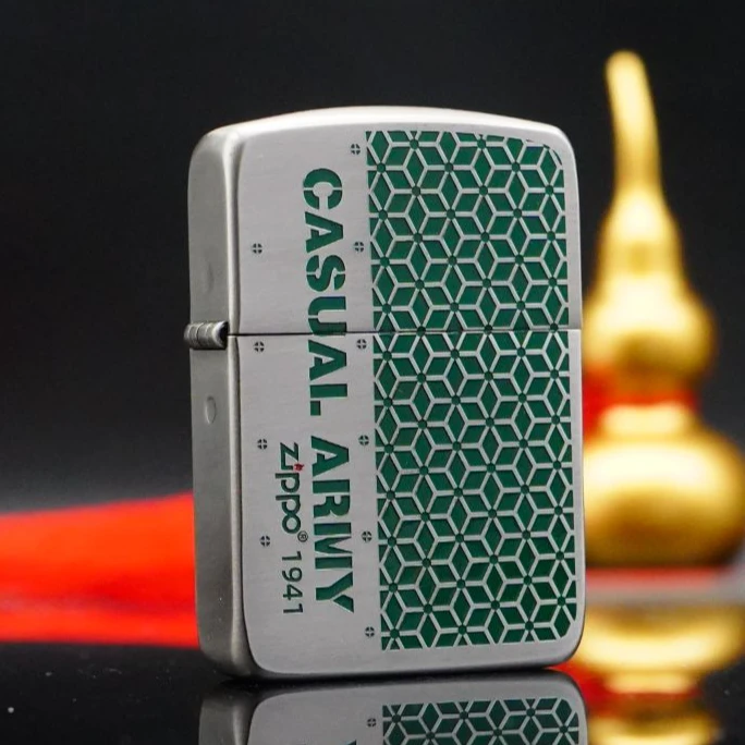 ZIPPO/之宝打火机迷彩陆军1941复刻镀银DYJ1