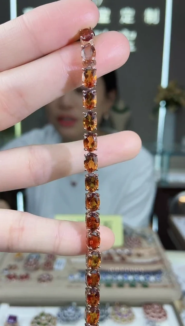 【闪购商品】水晶手链银S925镶嵌手链