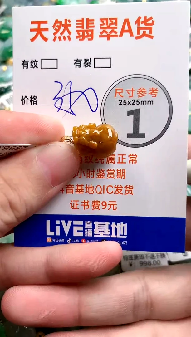 颈饰18K金镶嵌翡翠0097065407