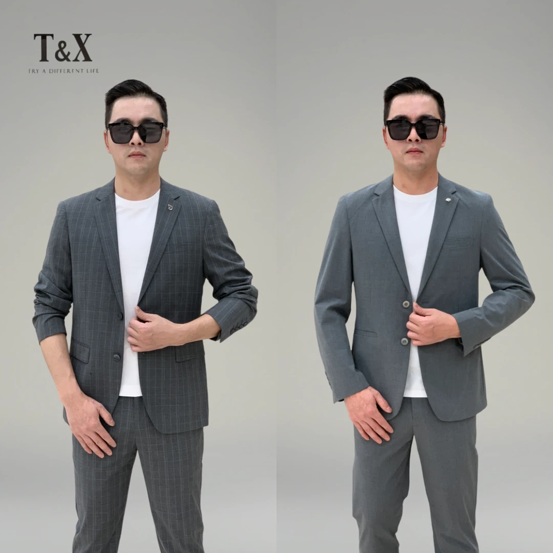 T&X/梯形男士2025春秋新款休闲商务免熨西装（0011-0006）