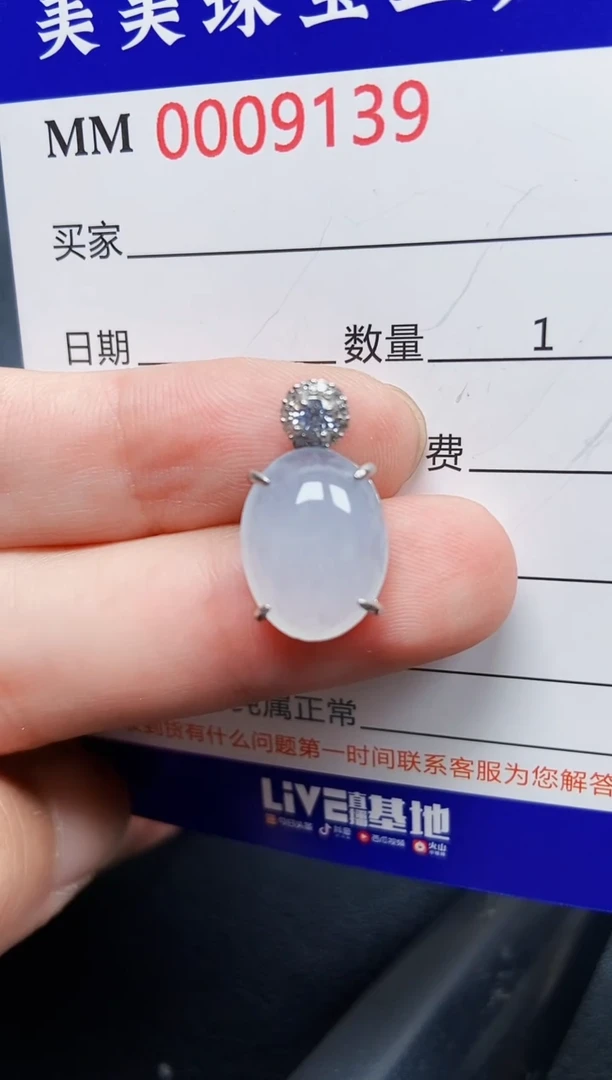 翡翠银S925镶嵌颈饰9139