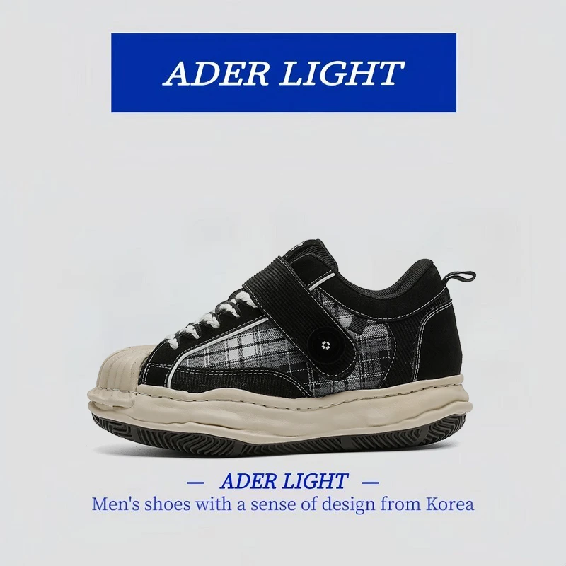 韩国ADER LT隐形增高7CM秋冬款男贝壳头情侣户外百搭休闲厚底板鞋