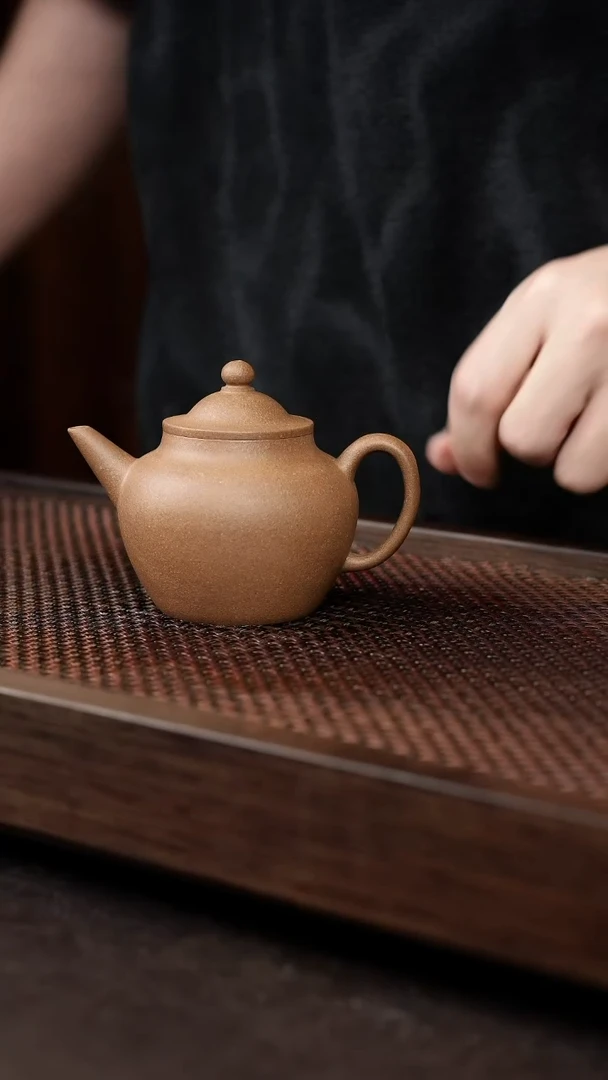茶壶紫砂芝麻绿大斌笠帽