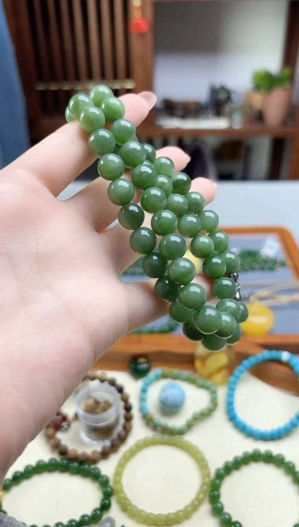 颈饰未镶嵌和田玉碧玉项链HX