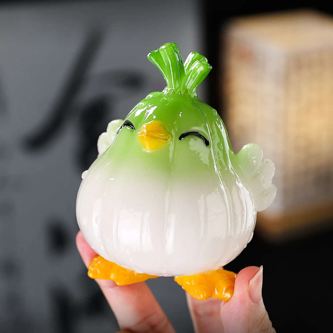 遇水变色创意卡通可爱蒜头小鸟蒜鸟算了茶宠摆件茶玩功夫茶具配件