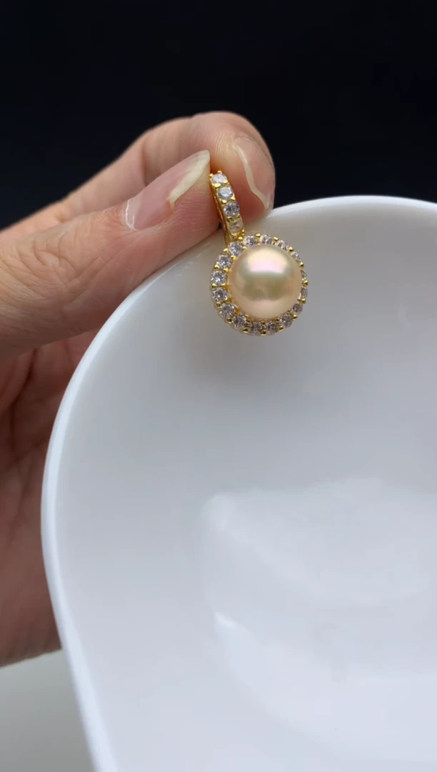 未镶嵌ff淡水珍珠吊坠10~11mm