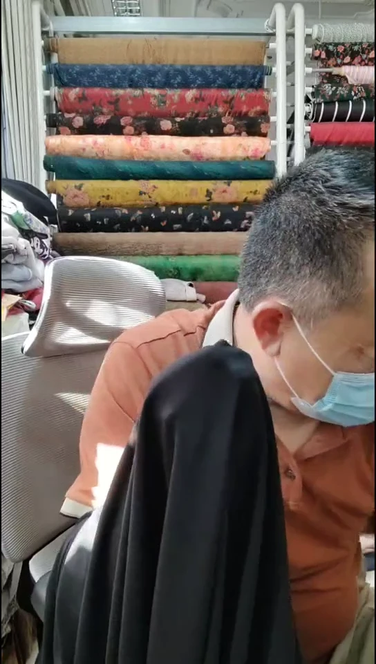 黑色纯色哥底布料