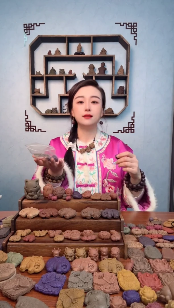 【闪购商品】泥塑东方睡果人狐狸崽崽3个