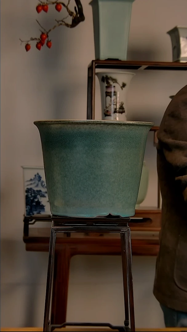 雄*景德镇手工陶瓷花盆