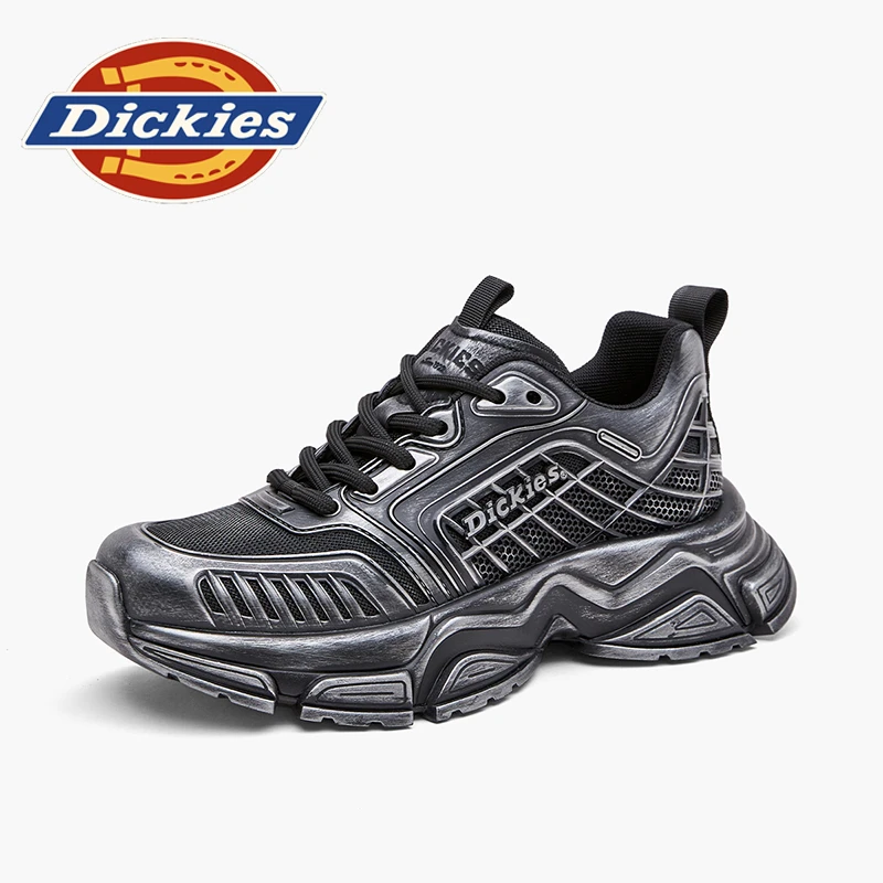 Dickies2025增高男鞋百搭厚底男士户外时尚休闲鞋潮流老爹鞋黑色